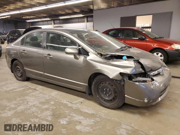 2008 Honda Civic LX with VIN 1HGFA165X8L023247, listed as a Copart auction lot 84941494 with 109,273 mi miles and Salvage Title. Bid and sale history available at DreamBid. Image 4.