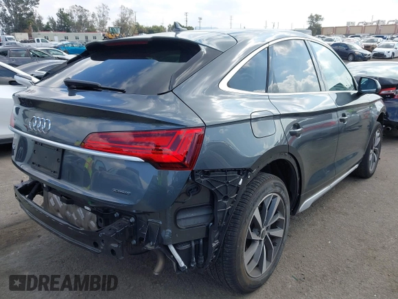 2023 Audi Q5 Sportback S line Premium Plus with VIN WA15AAFY2P2007434, listed as a IAAI auction lot 41482909 with 40,596 mi miles and . Bid and sale history available at DreamBid. Image 4.
