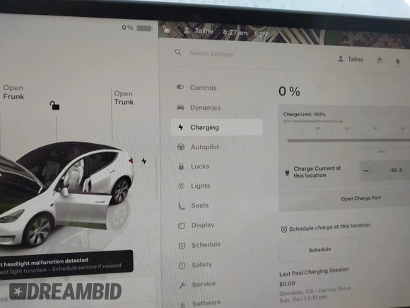 2023 Tesla Model Y Long Range z VIN 7SAYGDEE9PF623285, wystawiony jako IAAI lot #41383184 z przebiegiem 34 092 mil mil oraz . Historia ofert i sprzedaży dostępna na DreamBid. Obrazek 17.