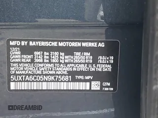 2022 BMW X5 xDrive45e with VIN 5UXTA6C05N9K75681, listed as a IAAI auction lot 40954930 with 13,463 mi miles. Bid and sale history available at carsss.com. Image 9.