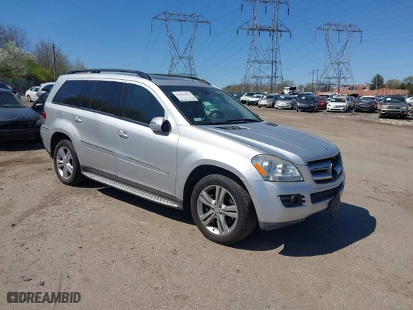 2007 Mercedes-Benz GL-Class with VIN 4JGBF71E27A105049, listed as a IAAI auction lot 41997991 with 86,707 mi miles. Bid and sale history available at carsss.com. Image 1.