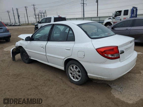 2003 Kia Rio with VIN KNADC125136274488, listed as a Copart auction lot 79561204 with 117,608 mi miles and Salvage Title. Bid and sale history available at carsss.com. Image 2.