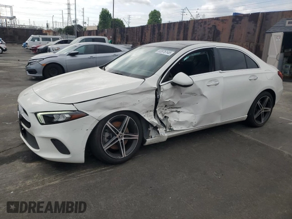 2021 Mercedes-Benz A 220 with VIN W1K3G4EB9MJ316934, listed as a Copart auction lot 53976145 with 37,131 mi miles and Salvage title. Bid and sale history available at DreamBid. Image 1.