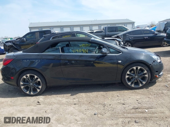2017 Buick Cascada Premium with VIN W04WH3N57HG142092, listed as a IAAI auction lot 41912901 with 59,486 mi miles and . Bid and sale history available at DreamBid. Image 13.