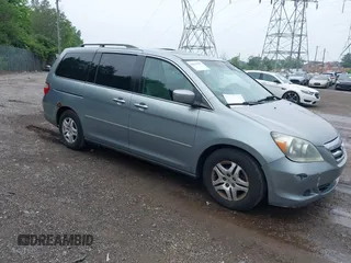 2007 Honda Odyssey EX-L z VIN 5FNRL38697B116043, wystawiony jako IAAI lot #42291457 z przebiegiem 185 065 mil mil oraz . Historia ofert i sprzedaży dostępna na DreamBid. Obrazek 1.