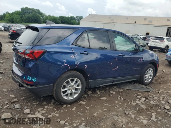 2022 Chevrolet Equinox LS with VIN 3GNAXHEV7NS160533, listed as a Copart auction lot 60914345 with 31,803 mi miles and Salvage title. Bid and sale history available at DreamBid. Image 3.