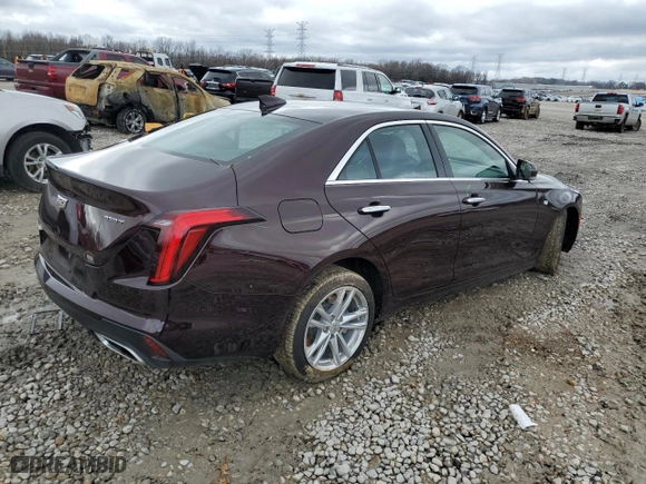 2021 Cadillac CT4 Luxury with VIN 1G6DJ5RK8M0144310, listed as a Copart auction lot 86963454 with NaN miles and Salvage Title. Bid and sale history available at carsss.com. Image 3.