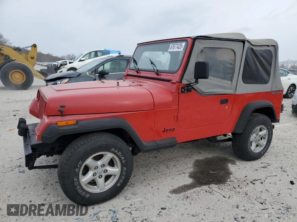1990 Jeep Wrangler "S" with VIN 2J4FY19E5LJ531768, listed as a Copart auction lot 87677425 with 76,948 mi miles and Clean Title. Bid and sale history available at carsss.com. Image 1.