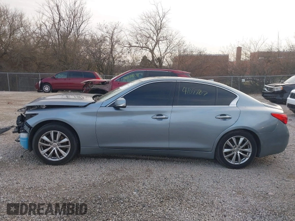 2016 Infiniti Q50 2.0t Premium with VIN JN1CV7AR3GM250973, listed as a IAAI auction lot 41099907 with 115,173 mi miles. Bid and sale history available at carsss.com. Image 15.