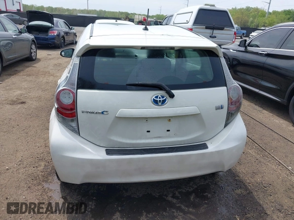 2012 Toyota Prius One with VIN JTDKDTB30C1501667, listed as a IAAI auction lot 42110544 with 238,728 mi miles. Bid and sale history available at carsss.com. Image 16.