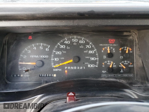 1999 Chevrolet Tahoe with VIN 3GNEC18R1XG143882, listed as a Copart auction lot 42177005 with 130,368 mi miles and Salvage title. Bid and sale history available at DreamBid. Image 9.