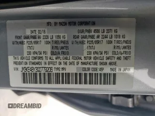 2016 Mazda CX-5 Sport с VIN JM3KE4BY3G0779206, выставлен на аукционе Copart как лот 58854805 с пробегом 144 434 миль миль и Чистый • Clean title. История ставок и продаж доступна на DreamBid. Изображение 13.