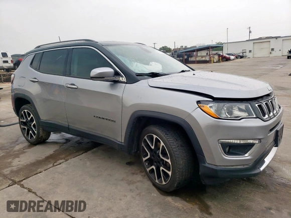 2018 Jeep Compass Limited with VIN 3C4NJDCB7JT179990, listed as a Copart auction lot 51595205 with Not Provided miles and Salvage Title. Bid and sale history available at DreamBid. Image 4.