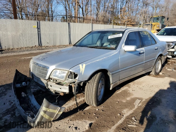 1999 Mercedes-Benz C 230/260/280/320 with VIN WDBHA24GXXA801766, listed as a Copart auction lot 42982255 with 146,774 mi miles and Salvage Title. Bid and sale history available at carsss.com. Image 1.