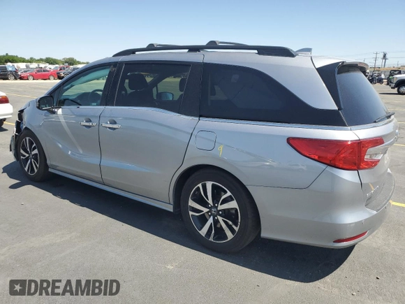2018 Honda Odyssey Elite with VIN 5FNRL6H90JB062506, listed as a Copart auction lot 60336075 with 44,667 mi miles and Salvage title. Bid and sale history available at DreamBid. Image 2.
