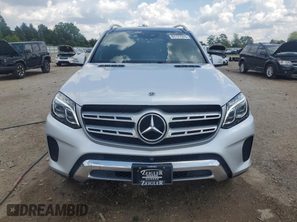 2018 Mercedes-Benz GLS 450 with VIN 4JGDF6EE2JB038550, listed as a Copart auction lot 61177375 with 74,624 mi miles and Salvage title. Bid and sale history available at DreamBid. Image 5.