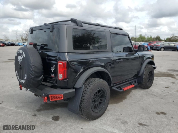 2023 Ford Bronco with VIN 1FMDE5AP6PLB24273, listed as a Copart auction lot 45181204 with 11,079 mi miles. Bid and sale history available at carsss.com. Image 3.