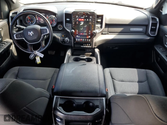 2021 Ram 1500 Lone Star with VIN 1C6RREFT0MN629091, listed as a Copart auction lot 62813465 with 74,154 mi miles and Salvage title. Bid and sale history available at DreamBid. Image 8.
