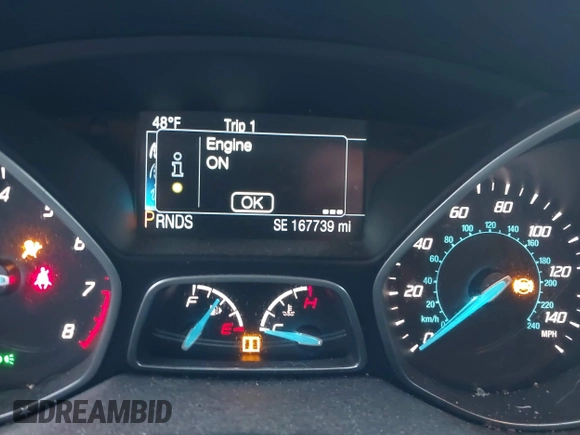 2014 Ford Focus Titanium with VIN 1FADP3J24EL439065, listed as a IAAI auction lot 40868973 with 167,739 mi miles. Bid and sale history available at carsss.com. Image 7.