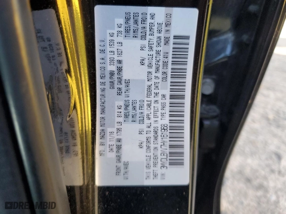 2017 Toyota Yaris iA with VIN 3MYDLBYV7HY161968, listed as a Copart auction lot 49315675 with 97,103 mi miles and Salvage Title. Bid and sale history available at carsss.com. Image 14.