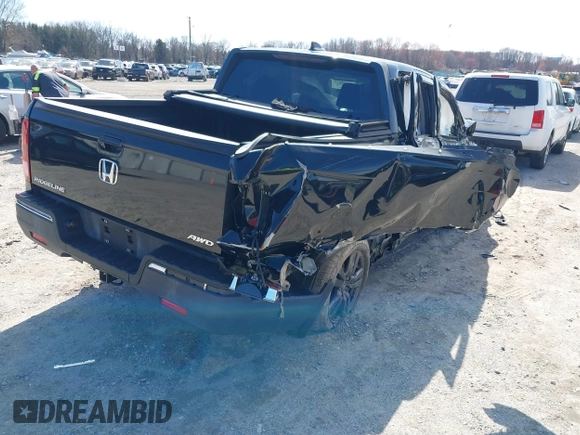 2019 Honda Ridgeline Sport with VIN 5FPYK3F15KB011862, listed as a IAAI auction lot 41834653 with 54,328 mi miles and . Bid and sale history available at DreamBid. Image 4.