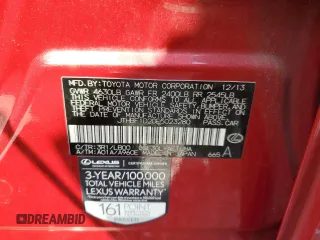 2014 Lexus IS 250 with VIN JTHBF1D20E5023280, listed as a Copart auction lot 47634805 with 157,420 mi miles and Salvage Title. Bid and sale history available at DreamBid. Image 15.