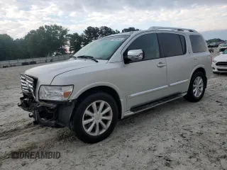 2008 Infiniti QX56 with VIN 5N3AA08D98N907193, listed as a Copart auction lot 55628885 with 136,056 mi miles and Salvage title. Bid and sale history available at DreamBid. Image 1.