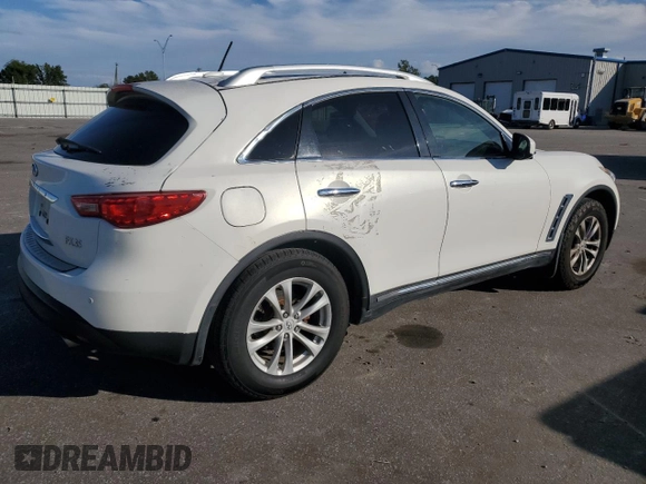 2012 Infiniti FX35 with VIN JN8AS1MW4CM156367, listed as a Copart auction lot 71313784 with 166,385 mi miles and Non Repairable. Bid and sale history available at carsss.com. Image 3.
