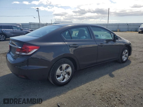 2013 Honda Civic LX z VIN 2HGFB2F50DH577942, wystawiony jako Copart lot #56522225 z przebiegiem 121 156 mil mil oraz Szkoda całkowita • Salvage title. Historia ofert i sprzedaży dostępna na DreamBid. Obrazek 3.