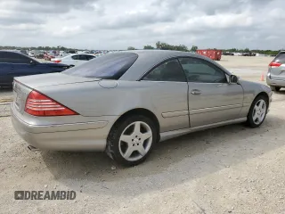 2003 Mercedes-Benz CL-Class 5.0L with VIN WDBPJ75J73A033578, listed as a Copart auction lot 48196415 with 0 mi miles and Salvage Title. Bid and sale history available at carsss.com. Image 3.