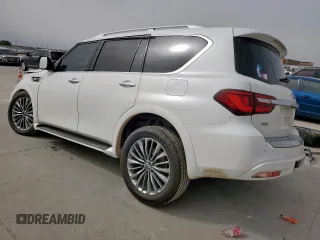 2021 Infiniti QX80 SENSORY with VIN JN8AZ2BE0M9267630, listed as a Copart auction lot 47590705 with 114,051 mi miles and Salvage Title. Bid and sale history available at carsss.com. Image 2.