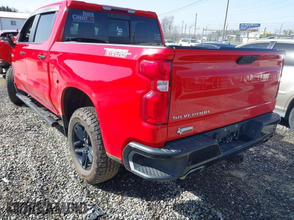 2021 Chevrolet Silverado 1500 LT Trail Boss with VIN 1GCPYFEDXMZ160460, listed as a IAAI auction lot 41693612 with 89,913 mi miles and . Bid and sale history available at DreamBid. Image 3.