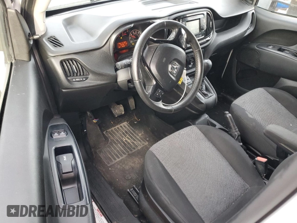 2017 Ram ProMaster City Cargo Tradesman with VIN ZFBERFAB7H6E71317, listed as a Copart auction lot 45488715 with 93,183 mi miles and Salvage Title. Bid and sale history available at DreamBid. Image 8.
