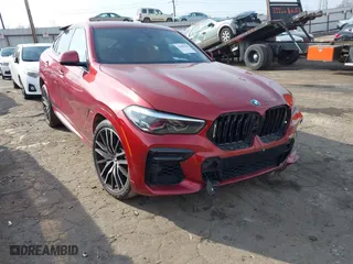 2022 BMW X6 xDrive40i with VIN 5UXCY6C02N9N38589, listed as a IAAI auction lot 41450102 with 1 mi miles. Bid and sale history available at carsss.com. Image 1.