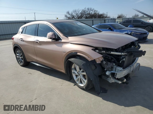 2018 Infiniti QX30 Premium with VIN SJKCH5CP7JA049216, listed as a Copart auction lot 44068845 with Not provided miles and Salvage title. Bid and sale history available at DreamBid. Image 4.