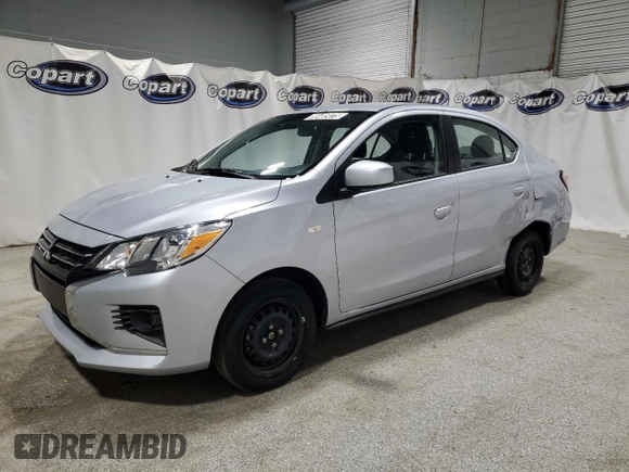2024 Mitsubishi Mirage G4 ES with VIN ML32FUFJ8RHF03410, listed as a Copart auction lot 53485475 with 34,506 mi miles and Clean Title. Bid and sale history available at carsss.com. Image 1.