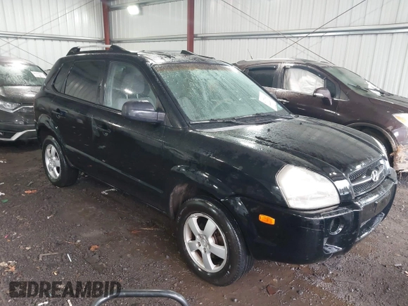 2005 Hyundai Tucson GL with VIN KM8JM12B75U072080, listed as a IAAI auction lot 41779464 with 191,771 mi miles. Bid and sale history available at carsss.com. Image 1.