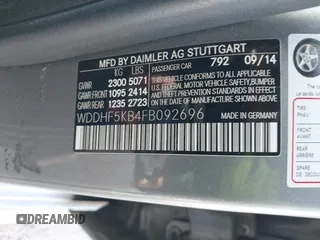 2015 Mercedes-Benz E 350 Sport with VIN WDDHF5KB4FB092696, listed as a IAAI auction lot 41913751 with 154,063 mi miles and . Bid and sale history available at DreamBid. Image 9.