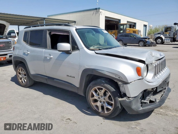 2017 Jeep Renegade Latitude with VIN ZACCJABB6HPE61224, listed as a Copart auction lot 57641775 with 127,078 mi miles and Salvage title. Bid and sale history available at DreamBid. Image 4.
