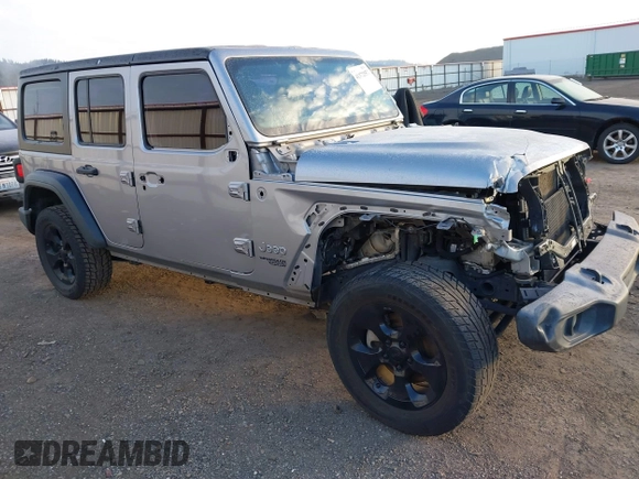 2018 Jeep Wrangler Unlimited Sport S z VIN 1C4HJXDG1JW183052, wystawiony jako IAAI lot #41372557 z przebiegiem 56 076 mil mil oraz . Historia ofert i sprzedaży dostępna na DreamBid. Obrazek 1.