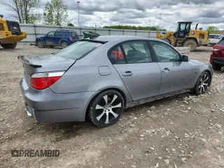 2007 BMW 5 Series 550i z VIN WBANB53547CN93565, wystawiony jako Copart lot #56524565 z przebiegiem 175 035 mil mil oraz Nie do naprawy • Non repairable. Historia ofert i sprzedaży dostępna na DreamBid. Obrazek 3.