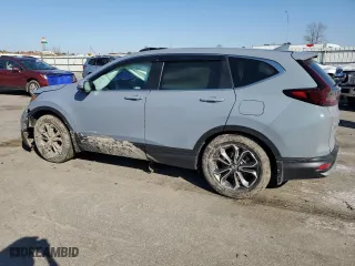 2022 Honda CR-V EX-L with VIN 7FARW1H83NE011741, listed as a Copart auction lot 47458685 with 47,179 mi miles and Salvage Title. Bid and sale history available at carsss.com. Image 2.