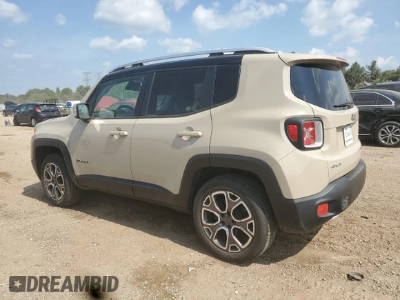 2015 Jeep Renegade Limited with VIN ZACCJBDT0FPB57606, listed as a Copart auction lot 60677505 with 61,209 mi miles and Salvage title. Bid and sale history available at DreamBid. Image 2.