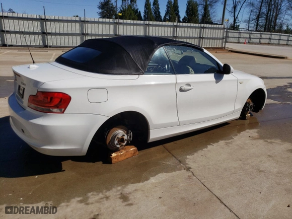 2012 BMW 1 Series 128i with VIN WBAUL7C53CVM83027, listed as a Copart auction lot 48802675 with 107,436 mi miles and Clean Title. Bid and sale history available at carsss.com. Image 3.