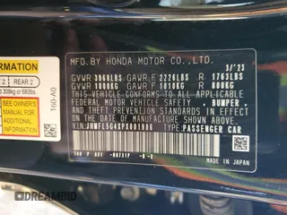 2023 Honda Civic Type R z VIN JHMFL5G4XPX001986, wystawiony jako Copart lot #75780523 z przebiegiem 1693 mil mil oraz . Historia ofert i sprzedaży dostępna na DreamBid. Obrazek 12.