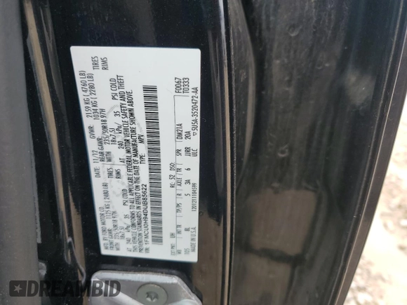 2013 Ford Escape SEL с VIN 1FMCU0H94DUB85622, выставлен на аукционе Copart как лот 66073545 с пробегом Не указан миль и Чистый • Clean title. История ставок и продаж доступна на DreamBid. Изображение 13.