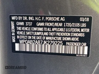 2018 Porsche 718 Cayman S z VIN WP0AB2A87JK279225, wystawiony jako Copart lot #71201794 z przebiegiem 24 514 mil mil oraz Szkoda całkowita • Salvage title. Historia ofert i sprzedaży dostępna na DreamBid. Obrazek 14.