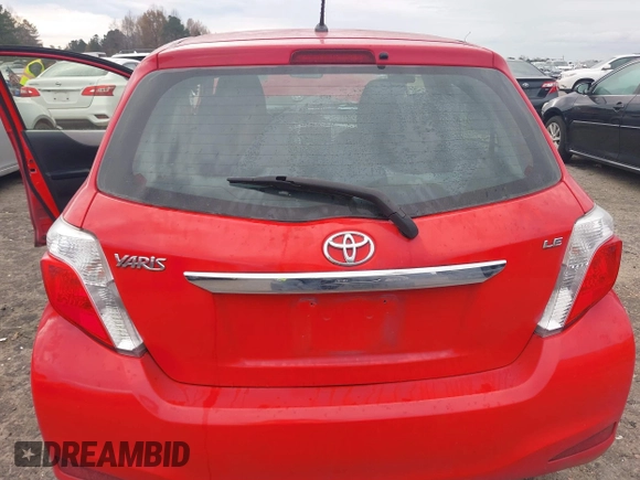 2013 Toyota Yaris L with VIN JTDKTUD32DD554425, listed as a IAAI auction lot 40961115 with 1 mi miles. Bid and sale history available at carsss.com. Image 16.