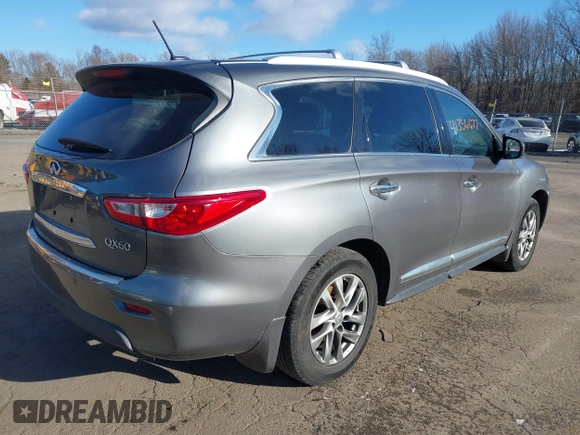 2015 Infiniti QX60 with VIN 5N1AL0MM7FC526525, listed as a IAAI auction lot 41356677 with 148,987 mi miles and . Bid and sale history available at DreamBid. Image 4.