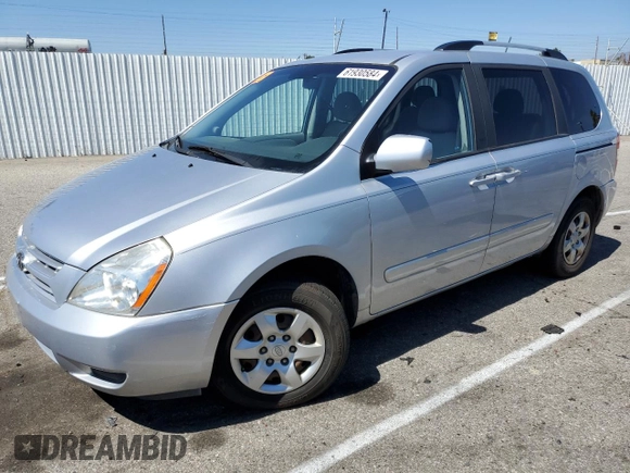 2009 Kia Sedona with VIN KNDMB133296299895, listed as a Copart auction lot 61930584 with 0 mi miles and Clean Title. Bid and sale history available at carsss.com. Image 1.